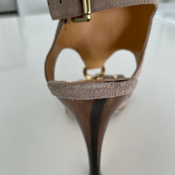 High Heel Sandals Swede with Gold Accessory - Picture 6 of 6